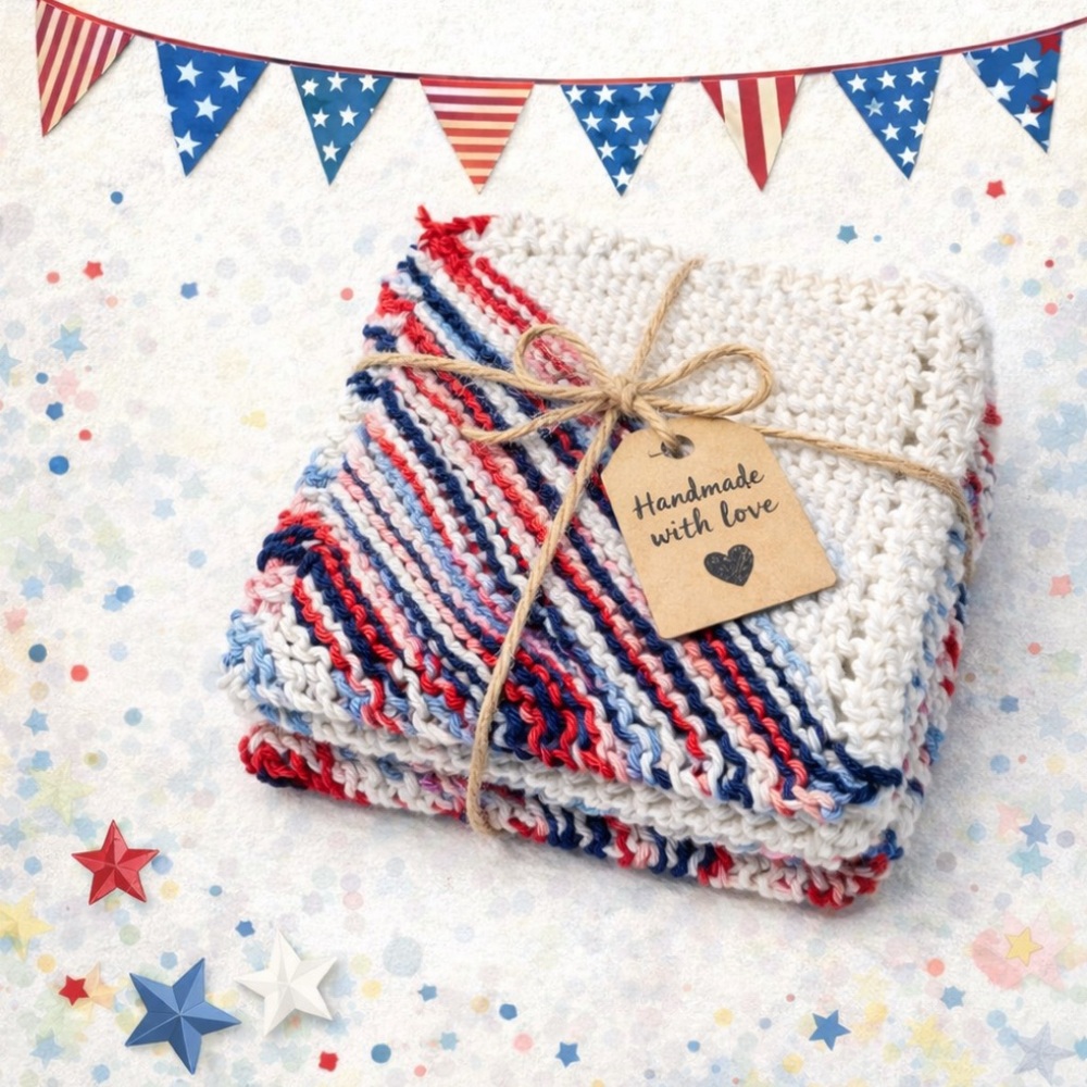Bundle of 3 "American Stripe" Dish Cloths